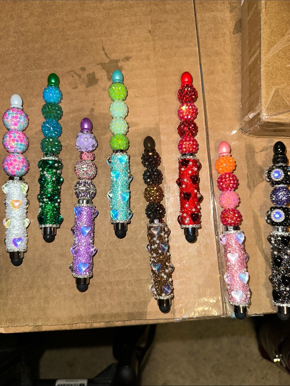 Handmade Heart Beaded Stylus Pen - Multicolor $15 Each 🦩